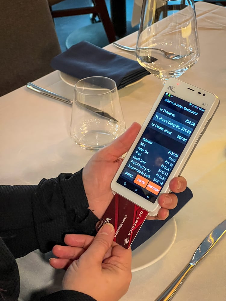Italian Restaurant Handheld Point of Sale